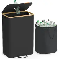 Songmics Flaschen-Sammelbehälter 95 L mit Innensack
