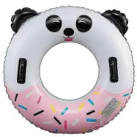 MaxPower Panda Schwimmring für Kinder mit Griffen, Aufblasbarer Schwimmring für sommerliche Strandpartys (1 Stk.)