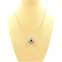 Bijoux Steine und Mineralien. Halskette 1 Perle Hämatit 12 mm Kette aus rostfreiem Stahl.