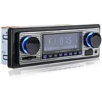 TAUOH Auto Autoradio Bluetooth Vintage Wireless MP3 Multimedia Player AUX USB FM 12V Klassische Stereo Audio Elektrische