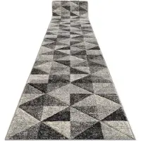Rugsx Läufer FEEL 5672/16811 DREIECKE grau / anthrazit / creme 100 cm 100x170 cm