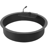 DUOKU Feuerstelle-Ring--mit Feuer-Ring für Grill-Durchmesser außen 101,6 cm/Durchmesser innen 91,4 cm