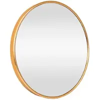 Helloshop26 Runder Wandspiegel 50 cm golden 03_0007942