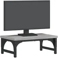 vidaXL Monitorständer Grau Sonoma 37x23x14 cm Holzwerkstoff
