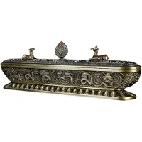 Typecat Tibet Weihrauchbrenner, antiker handgefertigter Weihrauchhalter, Teehaus, Heimbüro, Dekoration, Handwerk, Ornamente, A