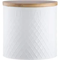 Typhoon EMBOSSED - Brotkasten mit Bambusdeckel, weiss