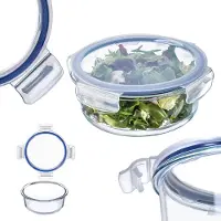 Kadax Lebensmittelbehälter aus Glas, 1300 ml, mit Deckel, Lunchbox