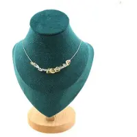 Bijoux Collier - Ein - Citrin aus Brasilien - 10 Perlen - Edelstahl - Längenanpassung möglich