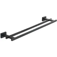 Mexen Arno Doppelhandtuchhalter, Schwarz - 7020725-70