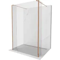 Mexen Kioto freistehende Duschwand 95 x 30 x 30 cm, transparent, roségold - 800-095-030-222-60-00-030