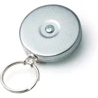 Key-Bak Original-Schlusselanhanger mit Stahlkabel, einziehbar, mit 122 cm langem Edelstahlkabel, verchromter Stahlgurtelclip vorne, 227 g Einzugs