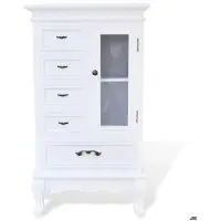 Helloshop26 Buffet sehr Konsolenschrank Aufbewahrungsmöbel mit 5 Schubladen und 2 Regalen weiß 4402197