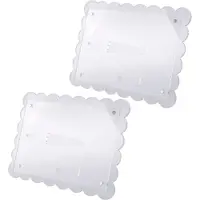 Semoic 2er-Pack Bilderrahmen aus Acryl mit Wellenschliff, transparent