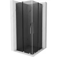 Mexen Velar L Duo Schiebeduschkabine 100 x 100 cm, Graphit, Chrom - 871-100-100-02-43-01