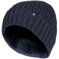 Heat Holder Herren 3,6 tog Fleece gefüttert Thermal Turn Over Manschette Winter Beanie Hut