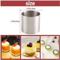 MaxPower 6 Stück runde Keksausstecher aus Edelstahl, Mousse-Ring, Mini-Kreis-Ausstechformen, Braten, Eierringe, Backwerkzeug