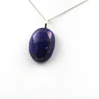 Bijoux Steine und Mineralien. Lapis Lazuli Halskette. 64,91 ct. Ovale Form.