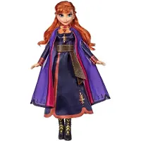 Disney Frozen Anna Modepuppe mit langen roten Haaren und Outfit inspiriert von Frozen 2 Spielzeug f r Kinder ab 3 Jahren, Braun/A