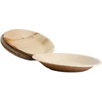 KOKA 50x runder Teller aus Palmblatt Größe 23 cm