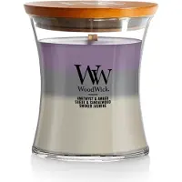 Woodwick Duftkerze Amethyst Sky von , mittelgro e Sanduhrkerze, knistert beim Abbrennen, ideal zum Verschenken, 266 ml