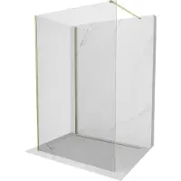 Mexen Kioto Duschwand Walk-in 110 x 80 cm, transparent, gold - 800-110-212-50-00-080