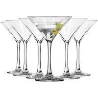 Libbey Entertaining Essentials Martinigl ser-Set, 6 St ck, sp lmaschinenfestes Martini-Set, Martinigl ser mit hohem Stiel f r Partys und mehr