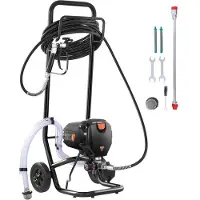 DUOKU Fußlackiergerät ohne Luft--750 W-Hocheffizienter elektrischer Sprühgerät mit Wagen-3000 PSI