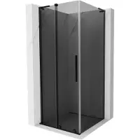 Mexen Velar L Schiebeduschkabine 90 x 90 cm, Graphit, Schwarz - 871-090-090-43-70
