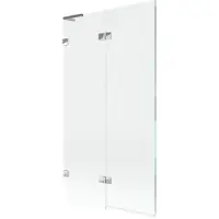 Mexen Lunar L Badewannenfaltwand, 2-flügelig links, 100 x 150 cm, transparent, Chrom - 897L-100-100-01-00-L
