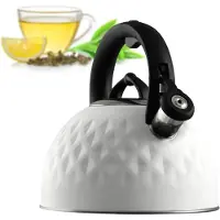 Kadax Stahlkessel 2,5 l, Induktion, Gaspfeife mit Griff, traditionell