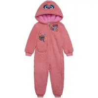 Sesame Street Abby Cadabby Kleinkinder Mädels Cozy Sherpa Cosplay Overall Pink 2T