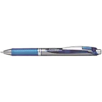 Pentel OF AMERICA Energel Rtx Gelschreiber, einziehbar, 1 mm, fett, blaue Tinte, blau/grauer Schaft