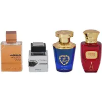 Al Haramain Duft-Geschenkset fr Unisex je 410 ml (Amber Oud Gold Edition + L'aventure + Azlan Oud Bleu Edition + Rouge)