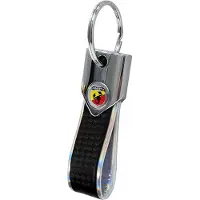Abarth Carbon Silber Offizieller Schlüsselanhänger