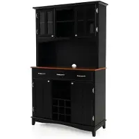 Helloshop26 Küchenbuffet - - Modern - 106 x 41,5 x 184,5 cm - 4 Schränke - Integrierter Flaschenhalter