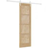 vidaXL Schiebetür ORKDAL Natürlich und Weiß 61 x 198,5 cm