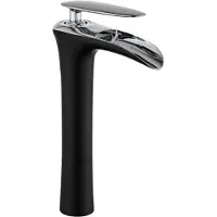 Mexen Lyra Hochwaschbeckenarmatur, schwarz/chrom - 745310-07