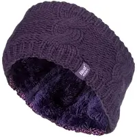 Heat Holder Damen Kabel gestrickt Fleece gefüttert Thermal Winter Ohrwärmer Stirnband