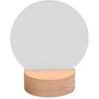 TAUOH Sublimation LED Acryl Fotorahmen Nachtlichter mit warmem Farblicht, mit Holzständer für Wärmedruck rund