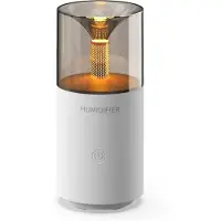 Jojomino Candlelight Aroma Diffusor USB Elektrischer Ultraschall-Nebelhersteller Luftbefeuchter für Autoduft Essential White