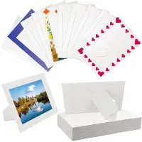 Typecat Fotorahmen, 30er-Packung Papier-Bilderrahmen für 4 x 6 Zoll große Fotos, stehende weiße Karton-Fotorahmen mit Staffelei, DIY-Bastelrahmen