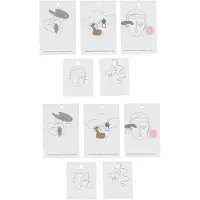 Tlily Mode, 200 Stück, elegantes Damen-Muster, Ohrring-Display-Karte, Halskette, Schmuck, Verpackung, Papierkarten-Tag-Halter (gemischt)