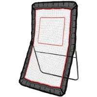 DUOKU Trainingsnet für Lacrosse, Fußball und Volleyball, 4 x 7 Fuß groß, Bounce-Back-Net mit verstellbarer Ecke für Trainingszwecke