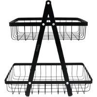 MaxPower Universeller 2-3-lagiger Obstkorb aus Metall., Dreilagig