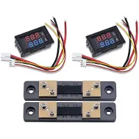 TAUOH 2 STÜCKE 0,28 Zoll Digital Volt Amp Voltmeter Amperemeter Meter DC 100 V 50A 3 Bits Spannung Strom Tester mit 75MV Shunt