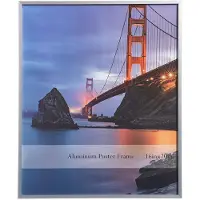Torribaly 16x20 Zoll Poster-Bilderrahmen aus gebürstetem Aluminium mit Acrylglas, 1er-Pack, Silber