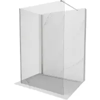 Mexen Kioto Duschwand Walk-in 120 x 95 cm, transparent, gebürstetes Nickel - 800-120-212-97-00-095