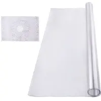OEM Tischschutz PVC - Bürotischbegleiter - Größe 137 x 137 cm - Dicke 1,5 mm - Wasserdicht - leicht zu reinigend - quadratisch - transparent