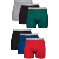 Hanes Herren-Unterhosen, Cool Dri, feuchtigkeitsableitende Baumwolle, rutschsicher, f r M nner, Mehrfachpackungen erh ltlich, Boxershorts, 6er-Pack