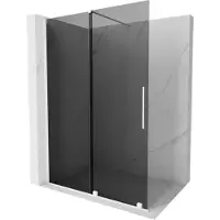 Mexen Velar Walk-in Duschwand 150 x 200 cm, graphit 8 mm, weiß - 871-150-000-43-20